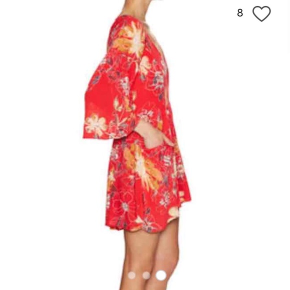 Free People Eyes on You Floral Dress in Poppy - Picture 3 of 10